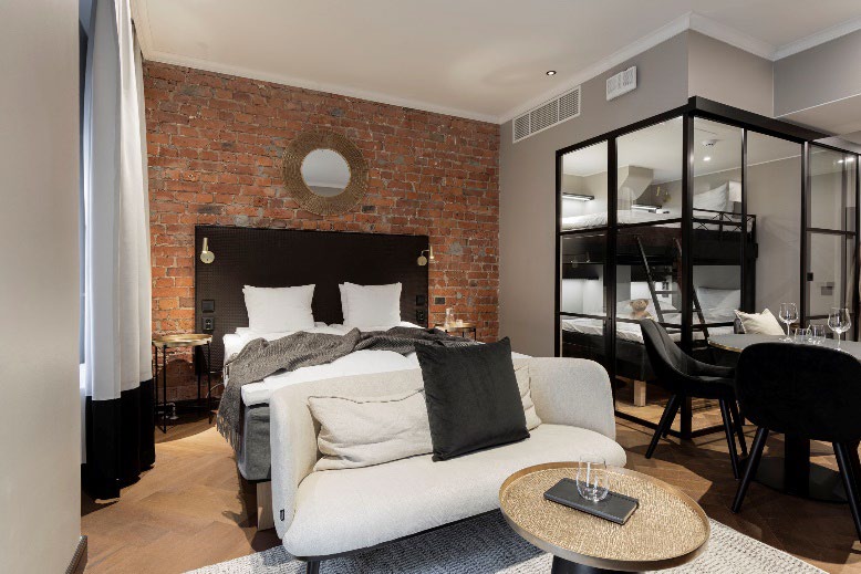 Bob W guest room — minimal palette